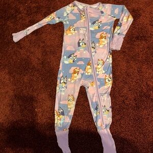 Little Sleepies Blue and Purple Kids Footie Pajama